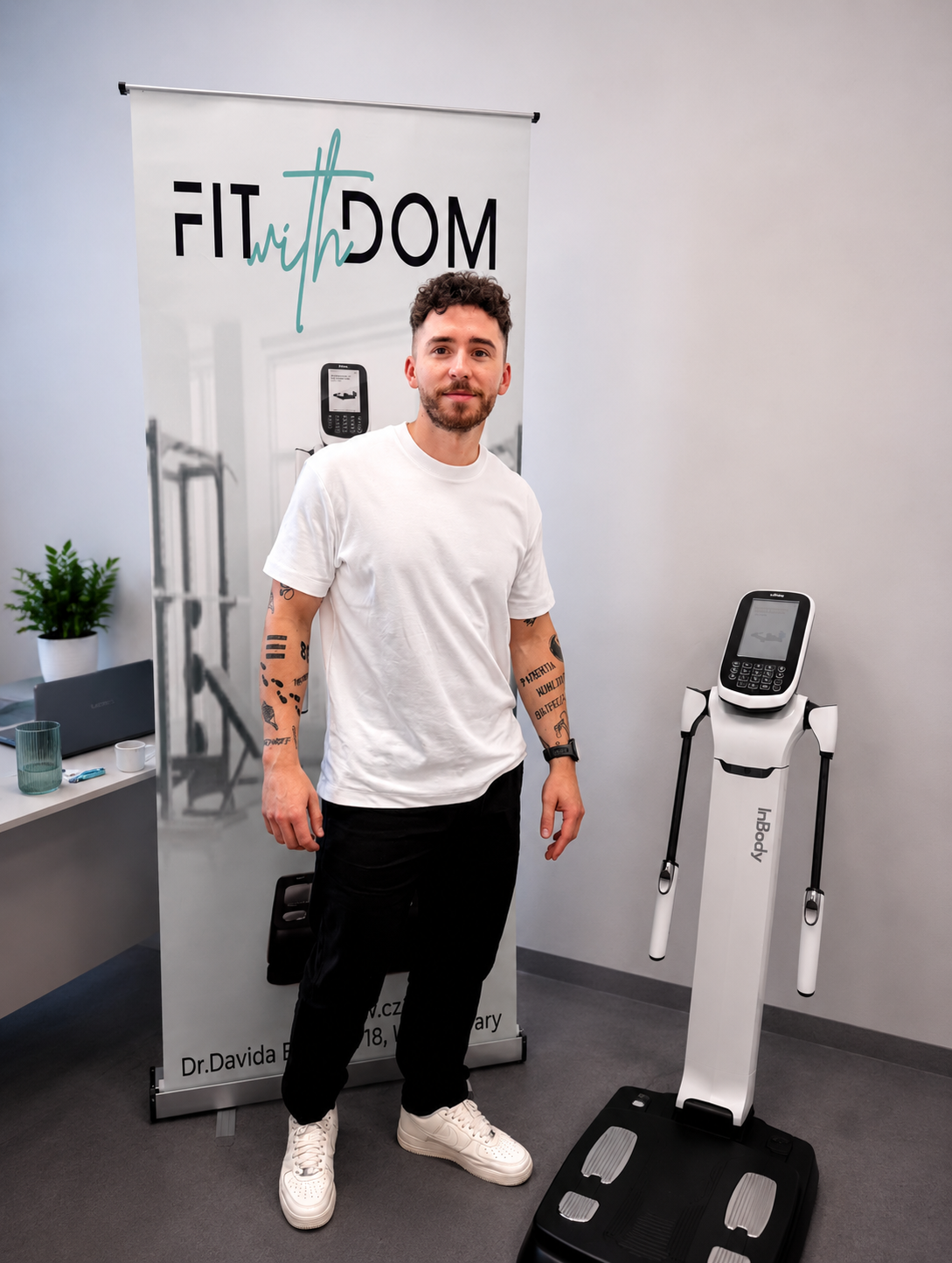 Dominik Šesták — FitWithDom, s přístrojem InBody v Karlových Varech