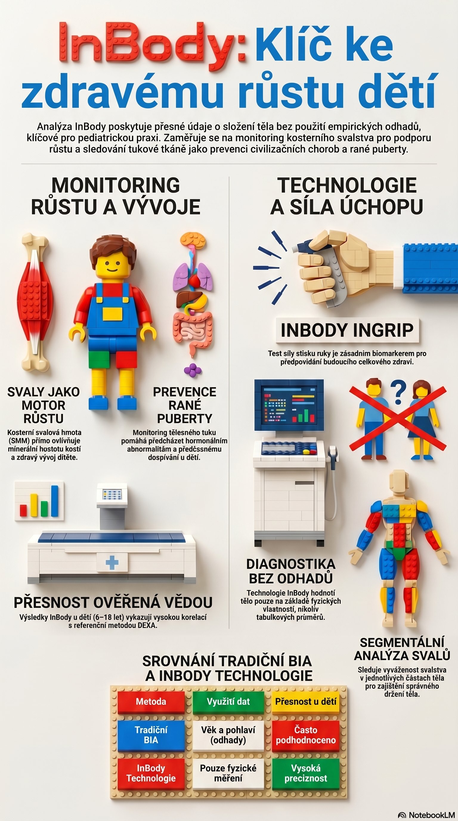 Infografika InBody — klíč ke zdravému růstu dětí